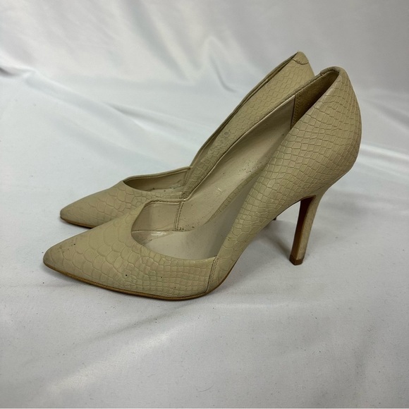 ALDO Faux Snake Skin Print Nude Heels in Size 38.5/8 - Picture 2 of 6